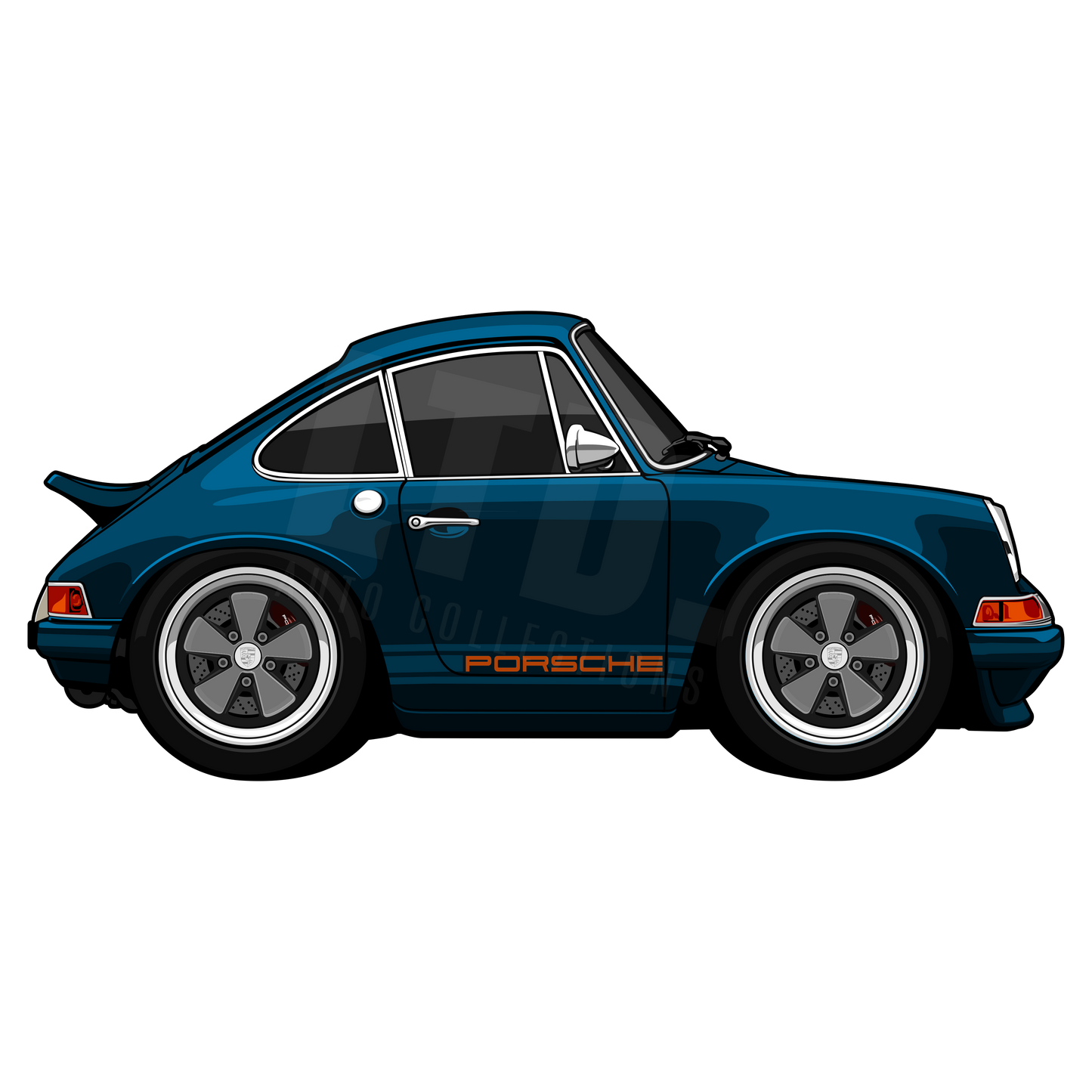 Porsche 964 Singer Style Rug