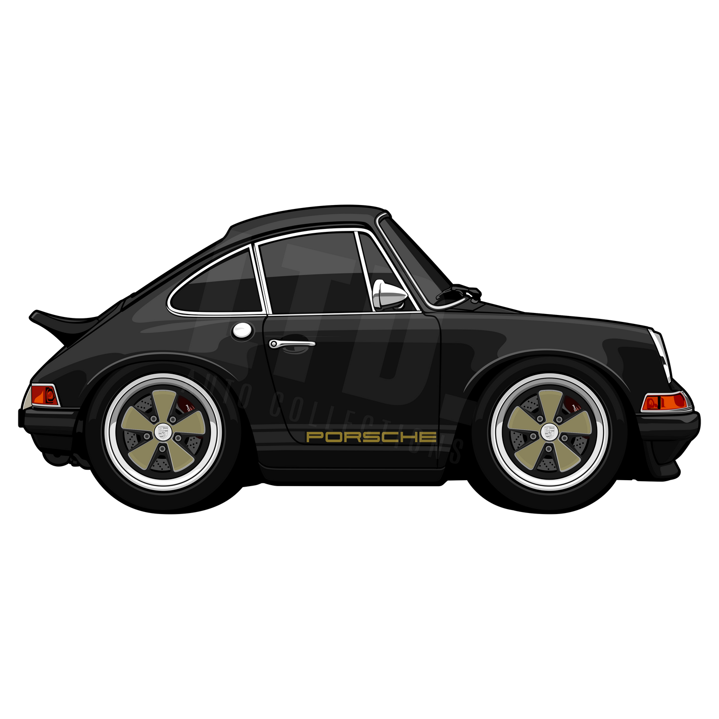 Porsche 964 Singer Style Rug