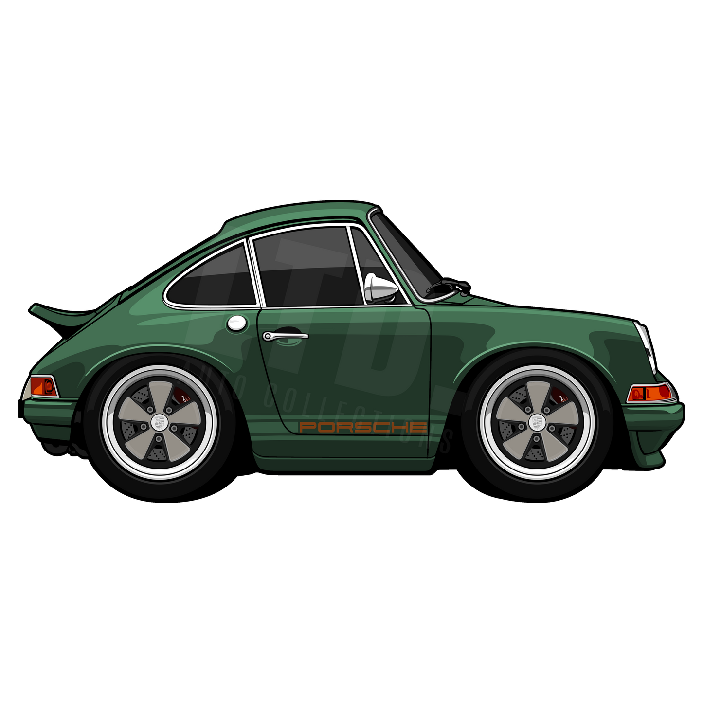 Porsche 964 Singer Style Rug