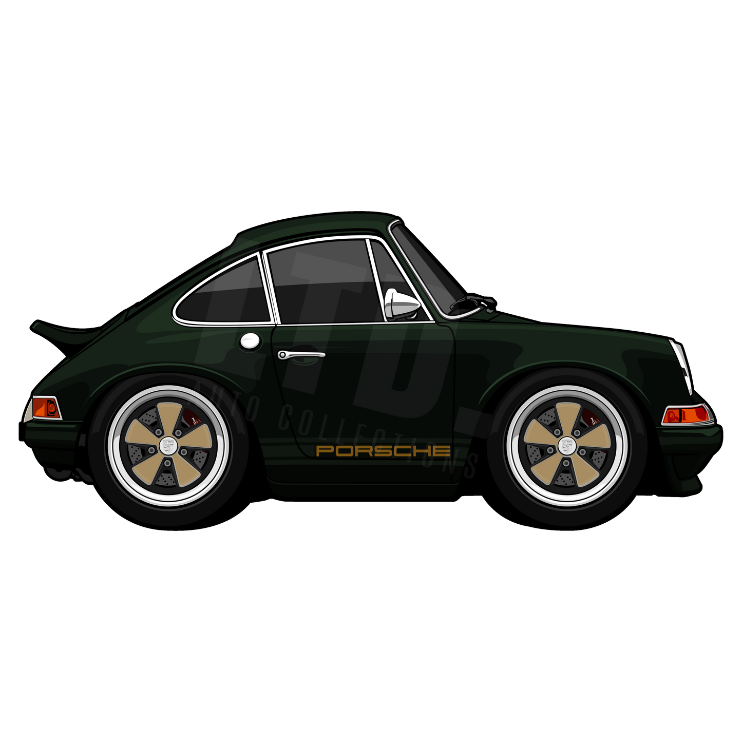Porsche 964 Singer Style Rug